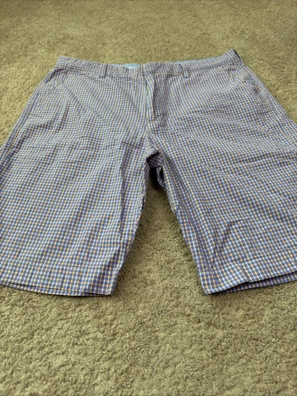 J Crew Rivington Shorts Mens 34 Plaid Preppy 100% Cotton Lightweight Resort Trip